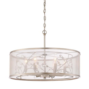 Vine - 6 Light Chandelier In Contemporary Style-12.75 Inches Tall and 21 Inches Wide