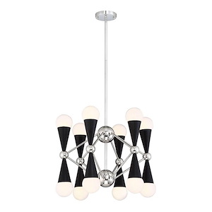 Crosby - 12 Light Chandelier In Contemporary Style-18 Inches Tall and 22 Inches Wide - 1298034