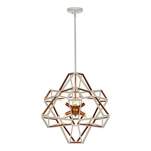 Unity - 6 Light Chandelier In Contemporary Style-22.5 Inches Tall and 22.75 Inches Wide