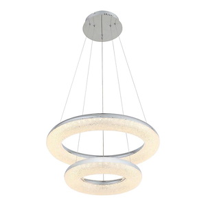 Orbit - 46W 2 LED Chandelier In Contemporary Style-3.1 Inches Tall and 23.6 Inches Wide