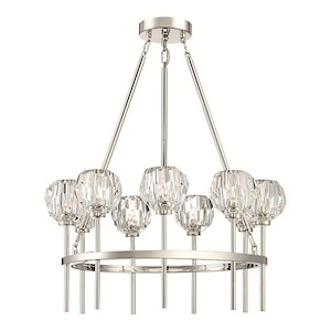 Parisian - 9 Light Chandelier In Contemporary Style-13.88 Inches Tall and 25.75 Inches Wide