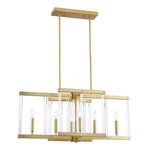 Regent - 6 Light Chandelier In Contemporary Style-16 Inches Tall and 14 Inches Wide