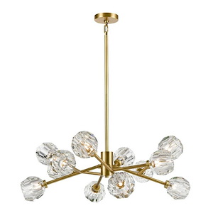 Parisian - 12 Light Chandelier In Contemporary Style-12.5 Inches Tall and 35 Inches Wide - 1308831