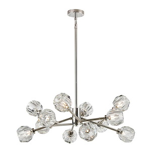 Parisian - 12 Light Chandelier In Contemporary Style-12.5 Inches Tall and 35 Inches Wide