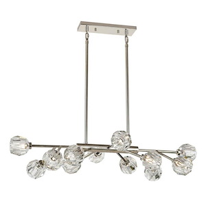 Parisian - 12 Light Chandelier In Contemporary Style-11 Inches Tall and 25.5 Inches Wide