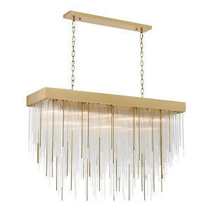 Waterfall - 17 Light Chandelier In Contemporary Style-30.25 Inches Tall and 14.25 Inches Wide