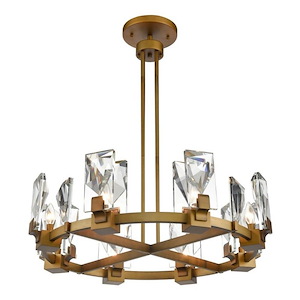 Horizon - 8 Light Chandelier In Contemporary Style-13 Inches Tall and 32 Inches Wide