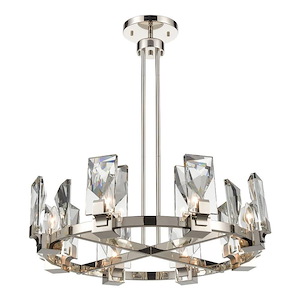 Horizon - 8 Light Chandelier In Contemporary Style-13 Inches Tall and 32 Inches Wide