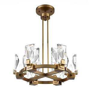 Horizon - 6 Light Chandelier In Contemporary Style-13 Inches Tall and 24 Inches Wide