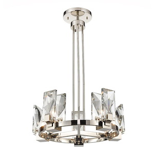 Horizon - 6 Light Chandelier In Contemporary Style-13 Inches Tall and 24 Inches Wide