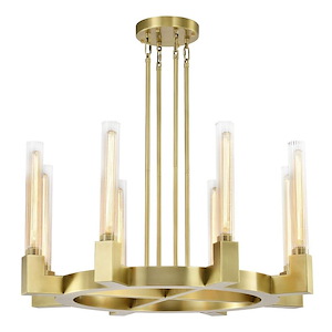 Placid - 8 Light Chandelier In Contemporary Style-16 Inches Tall and 32 Inches Wide