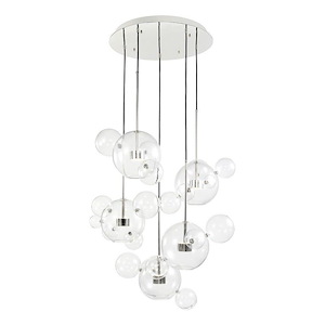 Sattelite - 30W 10 LED Chandelier In Contemporary Style-29.5 Inches Tall and 44.13 Inches Wide