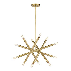 Mandelorian - 12 Light Chandelier In Contemporary Style-21 Inches Tall and 21 Inches Wide