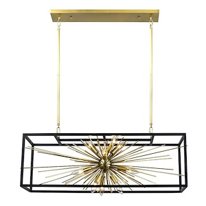Burst - 10 Light Chandelier In Contemporary Style-12.5 Inches Tall and 20.13 Inches Wide