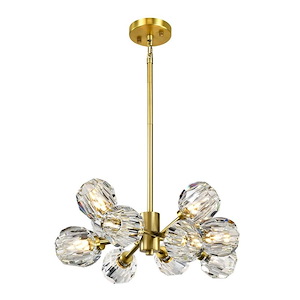 Parisian - 12 Light Chandelier In Contemporary Style-11 Inches Tall and 24 Inches Wide - 1298130