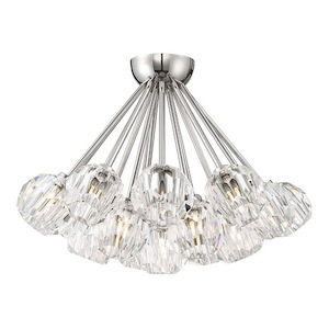 Parisian - 18 Light Flush Mount In Contemporary Style-19 Inches Tall and 24 Inches Wide