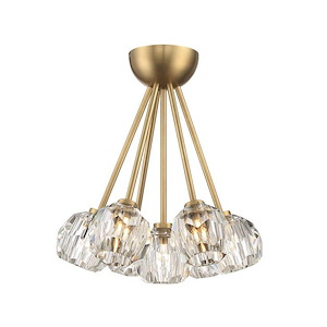 Parisian - 7 Light Flush Mount In Contemporary Style-19 Inches Tall and 15 Inches Wide - 1308919