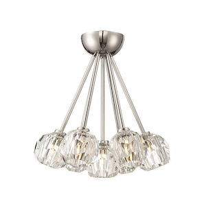 Parisian - 7 Light Flush Mount In Contemporary Style-19 Inches Tall and 15 Inches Wide - 1298137