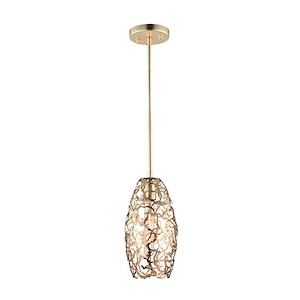 Helios - 1 Light Mini Pendant-11.5 Inches Tall and 6 Inches Wide