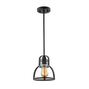 Canton - 1 Light Mini Pendant In Rustic Style-11.5 Inches Tall and 8 Inches Wide
