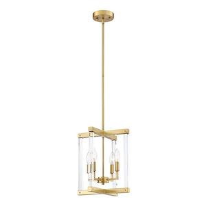 Regent - 4 Light Pendant In Contemporary Style-13.5 Inches Tall and 12 Inches Wide