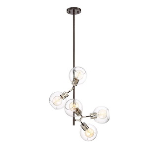 Pierre - 5 Light Pendant In Contemporary Style-24.5 Inches Tall and 15.5 Inches Wide - 1298173