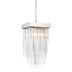 Waterfall - 4 Light Pendant In Contemporary Style-24 Inches Tall and 12 Inches Wide