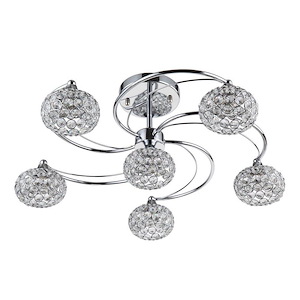 Kent - 6 Light Semi-Flush Mount In Contemporary Style-8 Inches Tall and 23 Inches Wide - 1298185