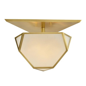 Moonbow - 3 Light Semi-Flush Mount In Contemporary Style-16.25 Inches Tall and 20.75 Inches Wide