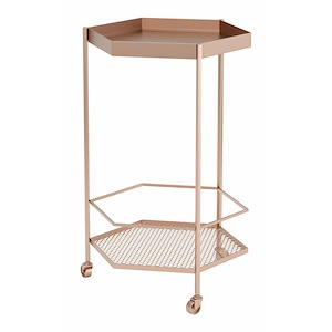 Hex - Bar Cart In Modern Style-29.9 Inches Tall and 18.3 Inches Wide - 1026633