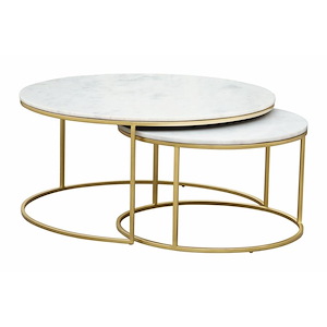 Daniel - Nesting Coffee Table In Modern Style-17.5 Inches Tall and 36 Inches Wide