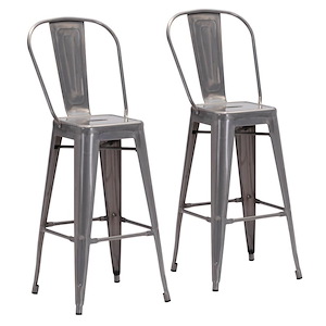 Elio - Bar Chair Set In Industrial Style-45.7 Inches Tall and 17.5 Inches Wide - 1117317