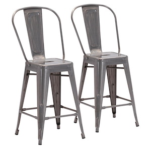 Elio - Counter Chair Set In Industrial Style-39.8 Inches Tall and 17.3 Inches Wide - 1117318