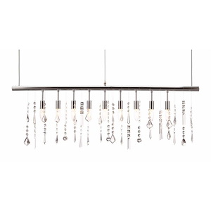 Shooting Stars - 9 Light Pendant In Modern Style-126 Inches Tall and 47.4 Inches Wide