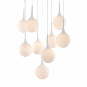 Epsilon - 9 Light Pendant In Modern Style-85.8 Inches Tall and 35.4 Inches Wide