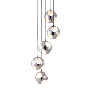 Meteor Shower - 5 Light Pendant In Modern Style-68 Inches Tall and 23.6 Inches Wide