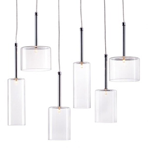 Hale - 60W 6 LED Pendant In Modern Style-13 Inches Tall and 21.7 Inches Wide