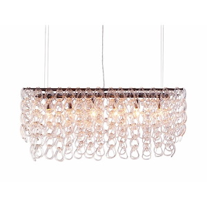 Jet Stream - 6 Light Pendant In Modern Style-128.7 Inches Tall and 37.4 Inches Wide