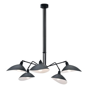 Desden - 5 Light Chandelier In Modern Style-43.3 Inches Tall and 47.2 Inches Wide