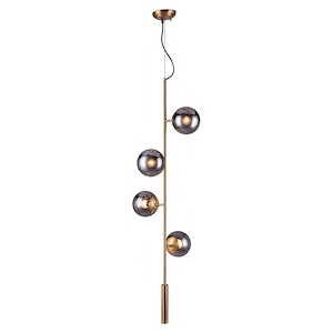 Zatara - 4 Light Pendant In Modern Style-93.3 Inches Tall and 16.5 Inches Wide