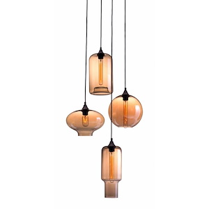 Lambie - 4 Light Pendant In Industrial Style-62 Inches Tall and 19.7 Inches Wide