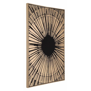 Gold Sunburst - Wall Art In Modern Style-48.4 Inches Tall and 32.7 Inches Wide