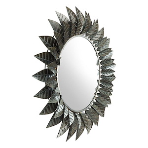 Leaf - Mirror In Glam Style-4.3 Inches Tall and 39 Inches Wide