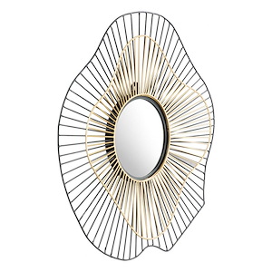 Comet - Mirror In Glam Style-2 Inches Tall and 21.7 Inches Wide